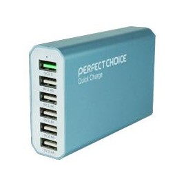 CARGADOR USB PERFECT CHOICE MULTIPLE DE 6 PUERTOS 2.4A CO...