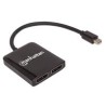 VIDEO SPLITTER MANHATTAN DISPLAYPORT 1 MINI DP IN : 2 DP ...