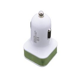 CARGADOR PARA DISPOSITIVOS PLUG IN P/AUTO 2.1 AMP VERDE P...