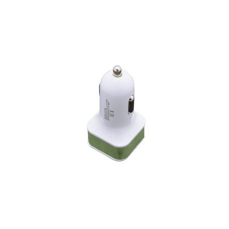 CARGADOR PARA DISPOSITIVOS PLUG IN P/AUTO 2.1 AMP VERDE P...