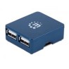 HUB USB 2.0 4 PUERTOS MANHATTAN MICRO