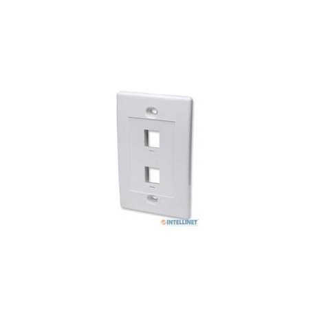 TAPA DE PARED INTELLINET FACEPLATE PLACA 2 PUERTOS BLANCO