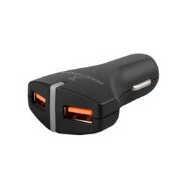 CARGADOR DUAL USB QC3.0 PARA CARROS PERFECT CHOICE NEGRO