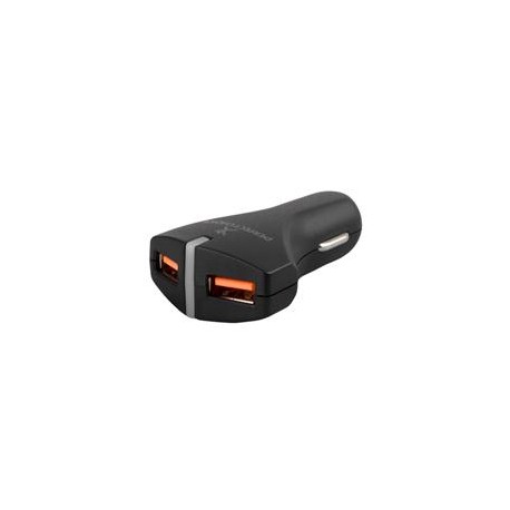 CARGADOR DUAL USB QC3.0 PARA CARROS PERFECT CHOICE NEGRO