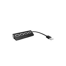 HUB USB 4 PUERTOS ACTECK 2.0 H240 COLOR NEGRO 80 MM DE L...