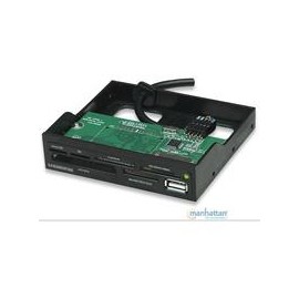 LECTOR DE TARJETAS INT. 63 EN 1 USB 2.0 MANHATTAN NEGRO