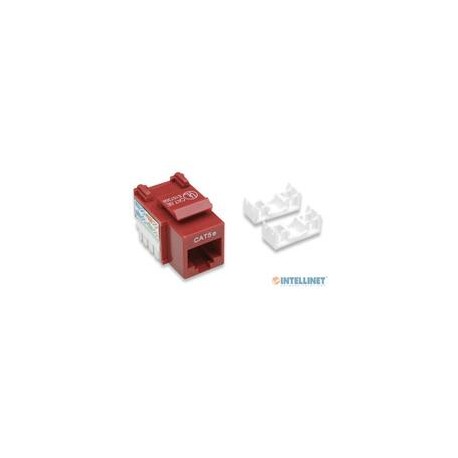 JACK RJ45 CAT5E INTELLINET UTP KEYSTONE DE IMPACTO ROJO