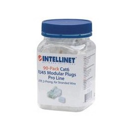PLUG MODULAR RJ45 INTELLINET UTP CAT6 MULTIFILAR BOTE CON...