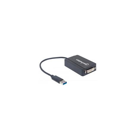 CONVERTIDOR MANHATTAN USB 3.0 A DVI-I 1080P M-H