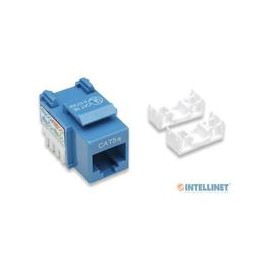 JACK RJ45 CAT5E INTELLINET UTP KEYSTONE DE IMPACTO AZUL