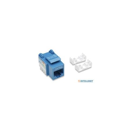 JACK RJ45 CAT5E INTELLINET UTP KEYSTONE  DE IMPACTO AZUL