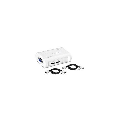 KVM SWITCH TRENDNET TK-207K USB/VGA DE 2 PUERTOS INCLUYE ...