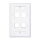PLACA DE PARED CONDUNET 4 PUERTOS TIPO KEYSTONE/ UL94V-0/...