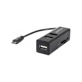 ADAPTADOR LECTOR OTG MANHATTAN TARJETAS 24 EN 1 HUB USB...
