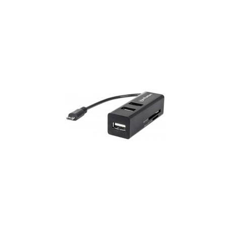 ADAPTADOR LECTOR OTG MANHATTAN TARJETAS 24 EN 1 HUB USB...