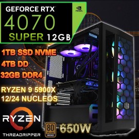 ★OFERTA! PC RYZEN 9 5900X 12/24 NÚCLEOS RTX-4070 12GB SSD...