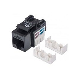 JACK RJ45 CAT6 INTELLINET UTP KEYSTONE DE IMPACTO NEGRO