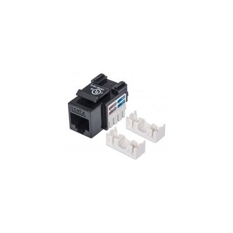 JACK RJ45 CAT6 INTELLINET UTP KEYSTONE DE IMPACTO NEGRO