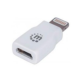 ADAPTADOR USB MICRO B A LIGHTNING 8 PIN MANHATTAN P/IPHON...