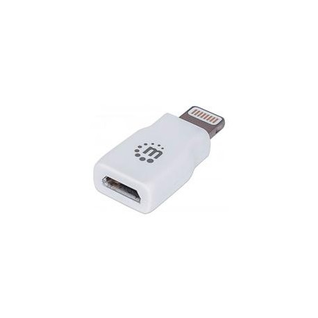 ADAPTADOR USB MICRO B A LIGHTNING 8 PIN MANHATTAN P/IPHON...