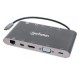 DOCKING 7-1 MANHATTAN USB-C A HDMI VGA RJ45 MINI DP 3 USB...
