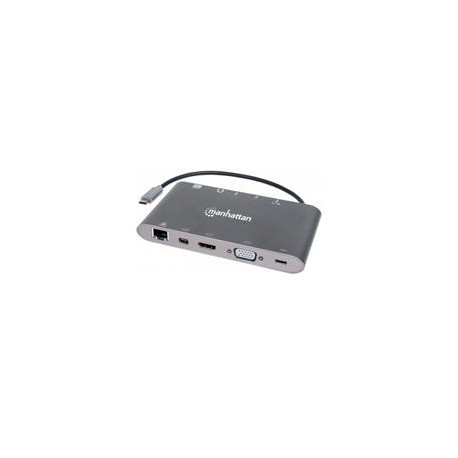 DOCKING 7-1 MANHATTAN USB-C A HDMI VGA RJ45 MINI DP 3 USB...