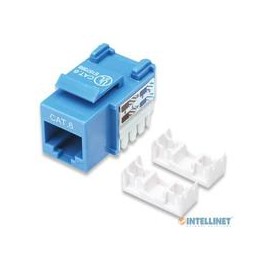 JACK RJ45 CAT6 INTELLINET UTP KEYSTONE DE IMPACTO AZUL