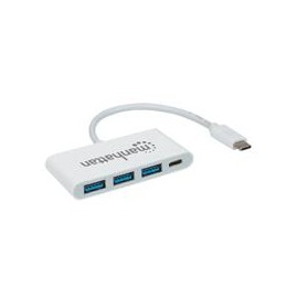 HUB MANHATTAN USB-C 3 PTOS AH SIN FUENTE 1 PTO CH DE ENERGIA