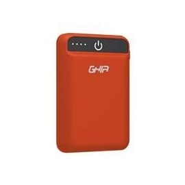 BATERIA DE RESPALDO GHIA POWER BANK 8000 MAH ROJA