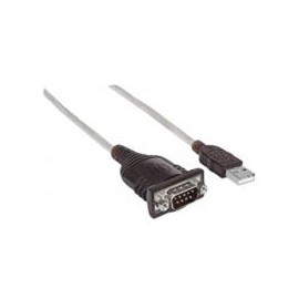 CONVERTIDOR USB A SERIAL DB9M 1.8 M 115 KBPS MANHATTAN