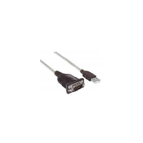 CONVERTIDOR USB A SERIAL DB9M 1.8 M 115 KBPS MANHATTAN