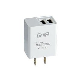 CARGADOR DE PARED GHIA CON DOS SALIDAS USB 2.1A /1.0A