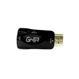 ADAPTADOR GHIA CONVERSOR DE VIDEO HDMI MACHO A VGA HEMBRA...