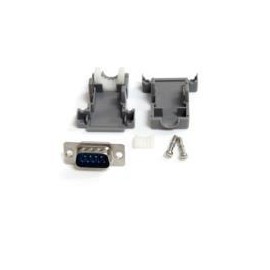 CONECTOR D-SUB DB9 SERIAL MACHO ENSAMBLADO CON CARCASA PL...