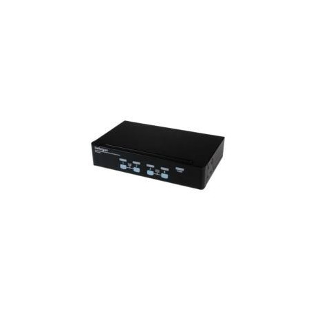 SWITCH CONMUTADOR KVM DE 4 PUERTOS VGA CON AUDIO Y HUB US...