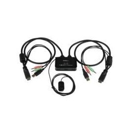 CONMUTADOR SWITCH KVM 2 PUERTOS HDMI® USB AUDIO MINI JACK...