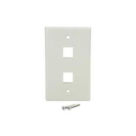 PLACA DE PARED DE 2 SALIDAS RJ45 - COLOR BLANCO - STARTEC...