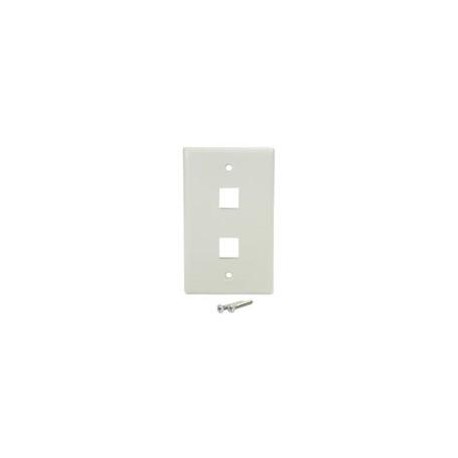 PLACA DE PARED DE 2 SALIDAS RJ45 - COLOR BLANCO - STARTEC...