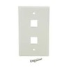 PLACA DE PARED DE 2 SALIDAS RJ45 - COLOR BLANCO - STARTEC...