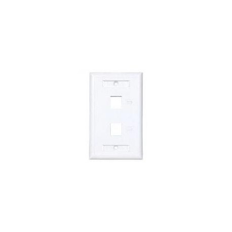 PLACA DE PARED CONDUNET 2 PUERTOS TIPO KEYSTONE/ UL94V-0/...