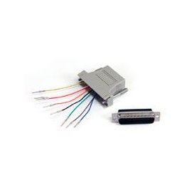 ADAPTADOR CONVERTIDOR MODULAR SERIAL DB25 A RJ45 MACHO A ...