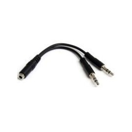 ADAPTADOR AUDIO SPLITTER DE AUDIFONOS 2X MINI-JACK DE 3.5...