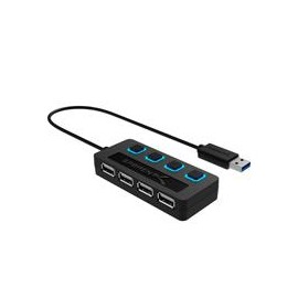 HUB USB 2.0 SABRENT 4 PUERTOS CON SWITCHES