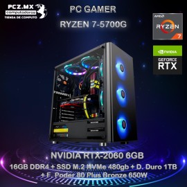 ¡OFERTA! PC GAMER RYZEN 7 5700G 8/16 NÚCLEOS NVIDIA RTX-3...