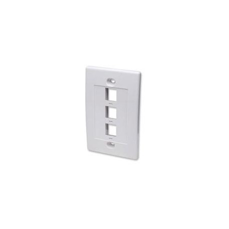 TAPA DE PARED INTELLINET FACEPLATE PLACA 3 PUERTOS BLANCO