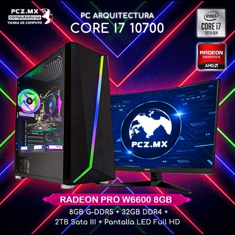 PC ARQUITECTURA CORE I7-10700 AMD RADEON PRO WX 6600 SSD...