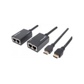 KIT EXTENSOR HDMI MANHATTAN 30M CABLE UTP RED RJ45 1080P ...