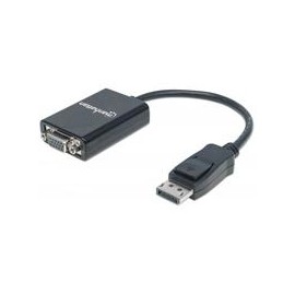 CABLE ADAPTADOR MANHATTAN DISPLAYPORT A VGA HD15 1080P M-H