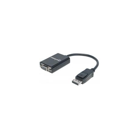 CABLE ADAPTADOR MANHATTAN DISPLAYPORT A VGA HD15 1080P M-H