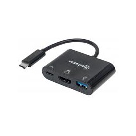 CONVERTIDOR DOCKING MANHATTAN USB-C A HDMI USB 3.O USB-C